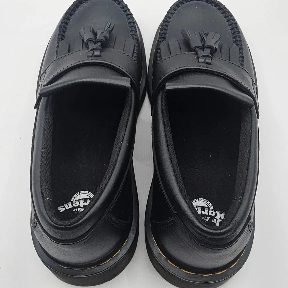 Dr Martens Adrian J Black Leather Tassel Loafers Unisex Kids US 4M‎ 5L EU 36